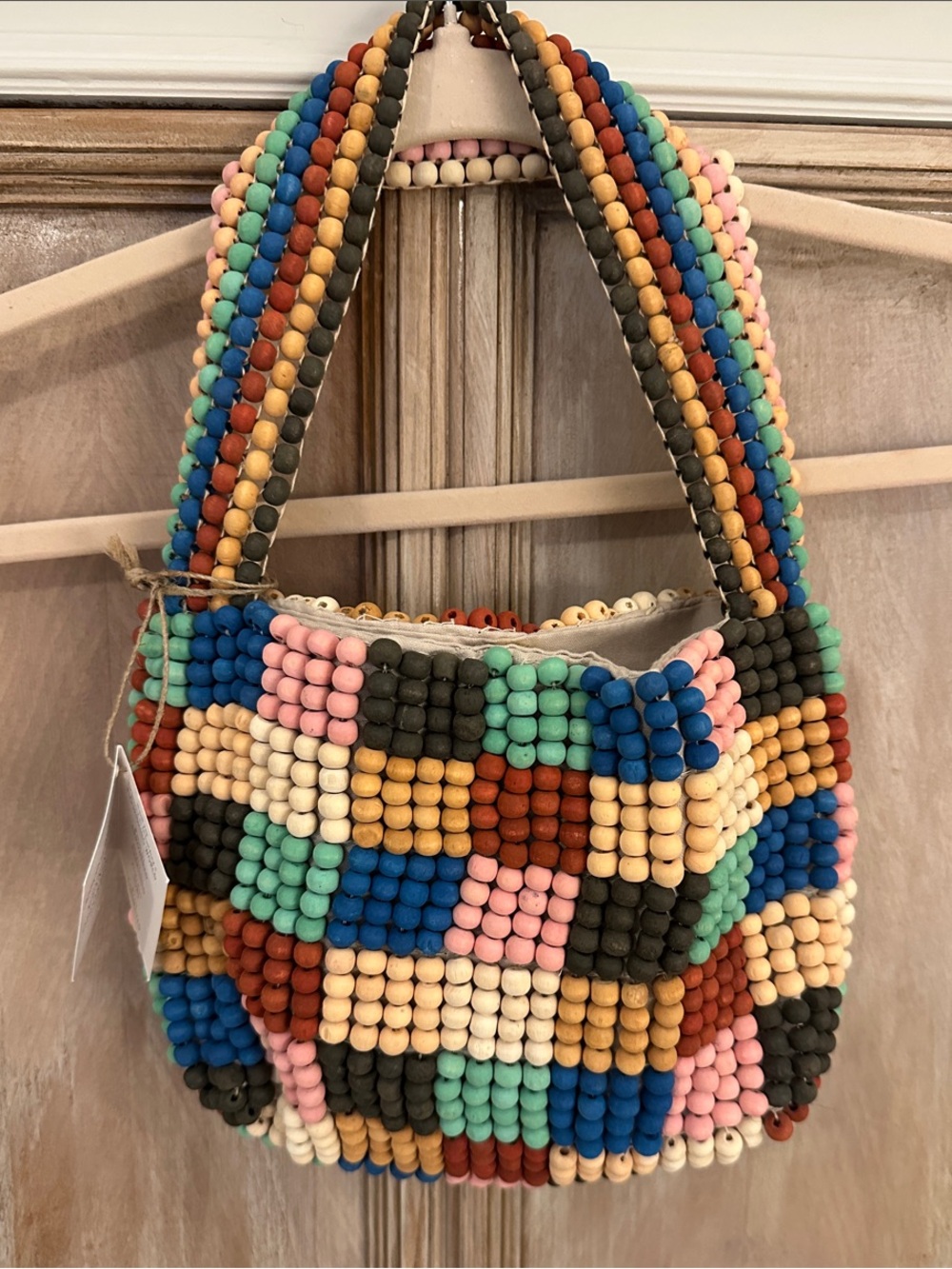 Handmade Multicolor Beaded Shoulder Bag